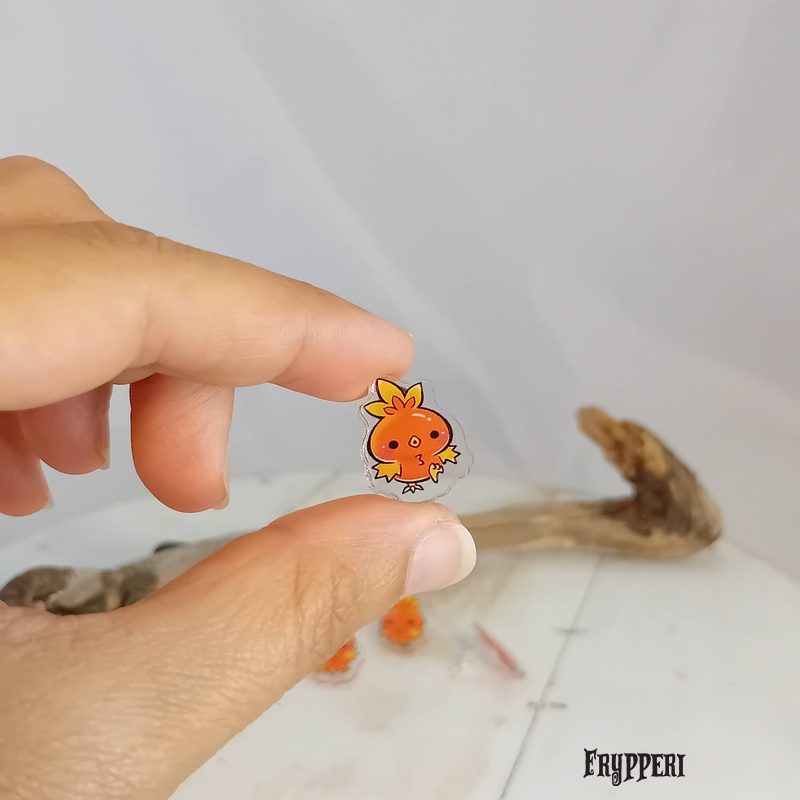 Orecchino Torchic acrilico fan art