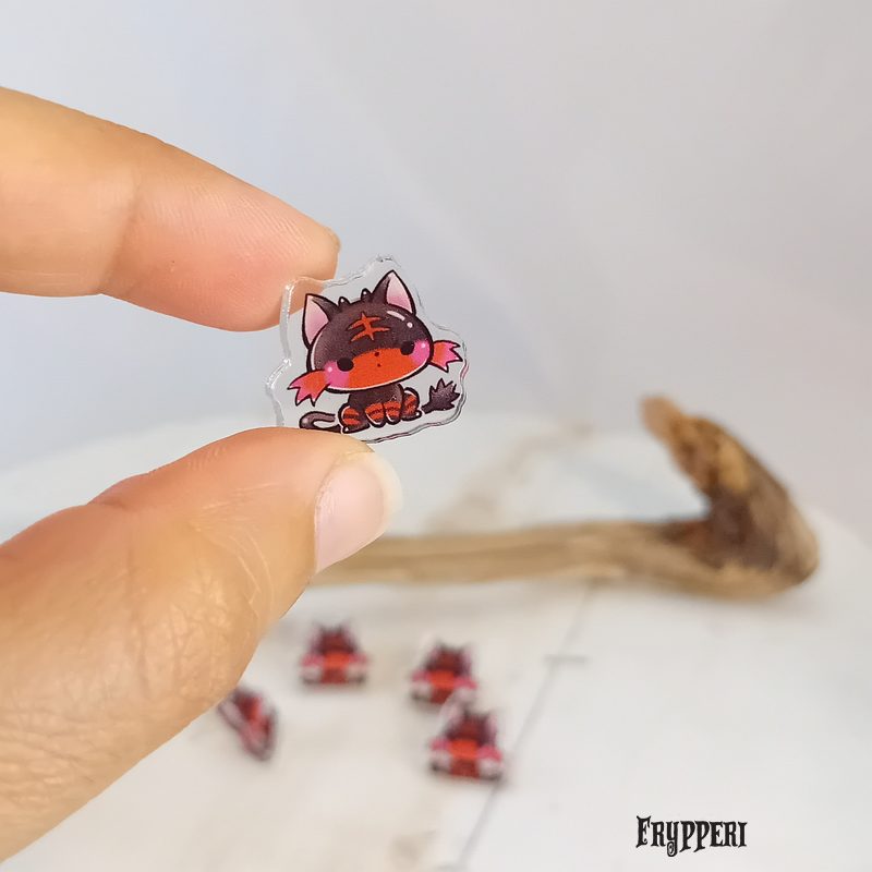 Orecchino Litten acrilico fan art