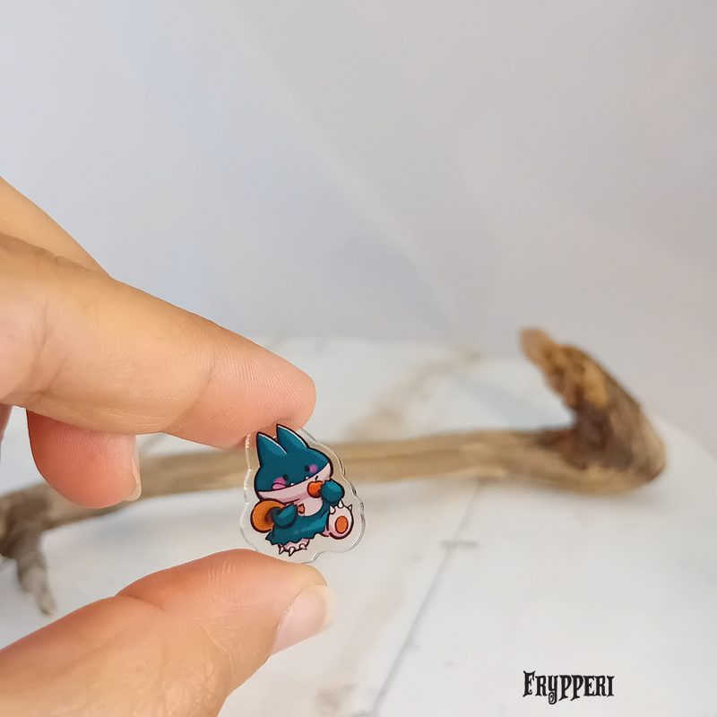 Orecchino Munchlax acrilico fan art