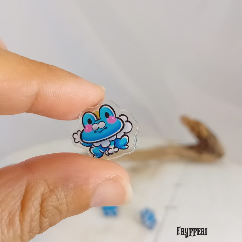 Orecchino Froakie acrilico fan art Orecchino Froakie acrilico fan art