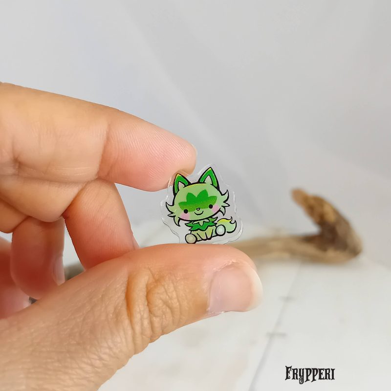Orecchino Sprigatito acrilico fan art
