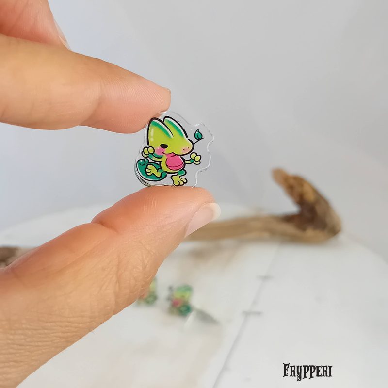 Orecchino Treecko acrilico fan art Orecchino Treecko acrilico fan art