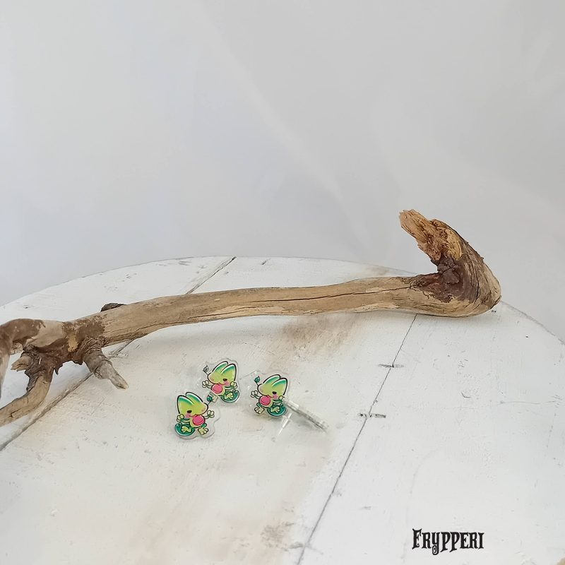 Orecchino Treecko acrilico fan art