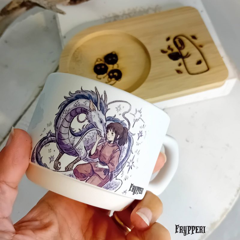 Tazza Vassoio Citta incantata